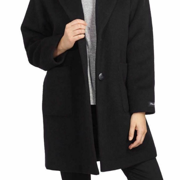 Derek Lam 10 Crosby Women's Wool Blend Black Coat - Picture 5 of 7